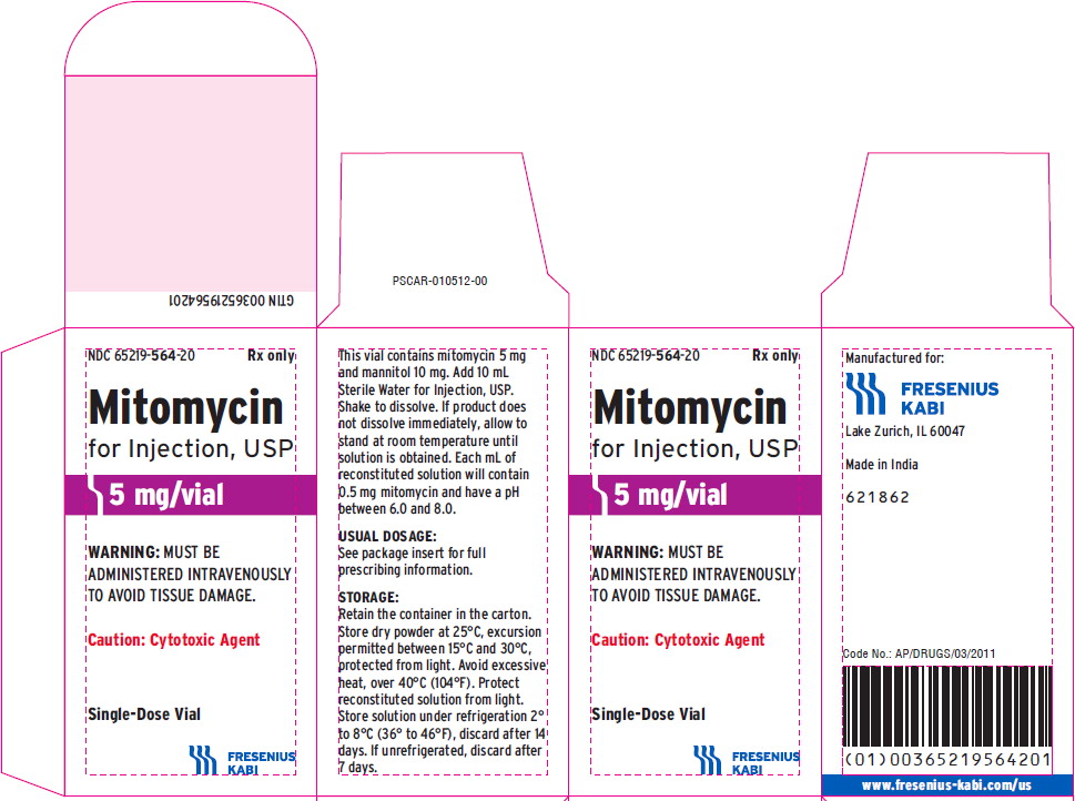 Principal Display Panel – Mitomycin for Injection, USP 5 mg/vial – Carton

