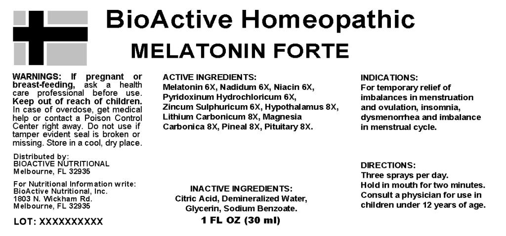 Melatonin Forte | Melatonin, Nadidum, Niacin, Pyridoxinum Hydrochloricum, Zincum Sulphuricum, Hypothalamus, Lithium Carbonicum, Magnesia Carbonica, Pineal, Pituitary, Spray Breastfeeding