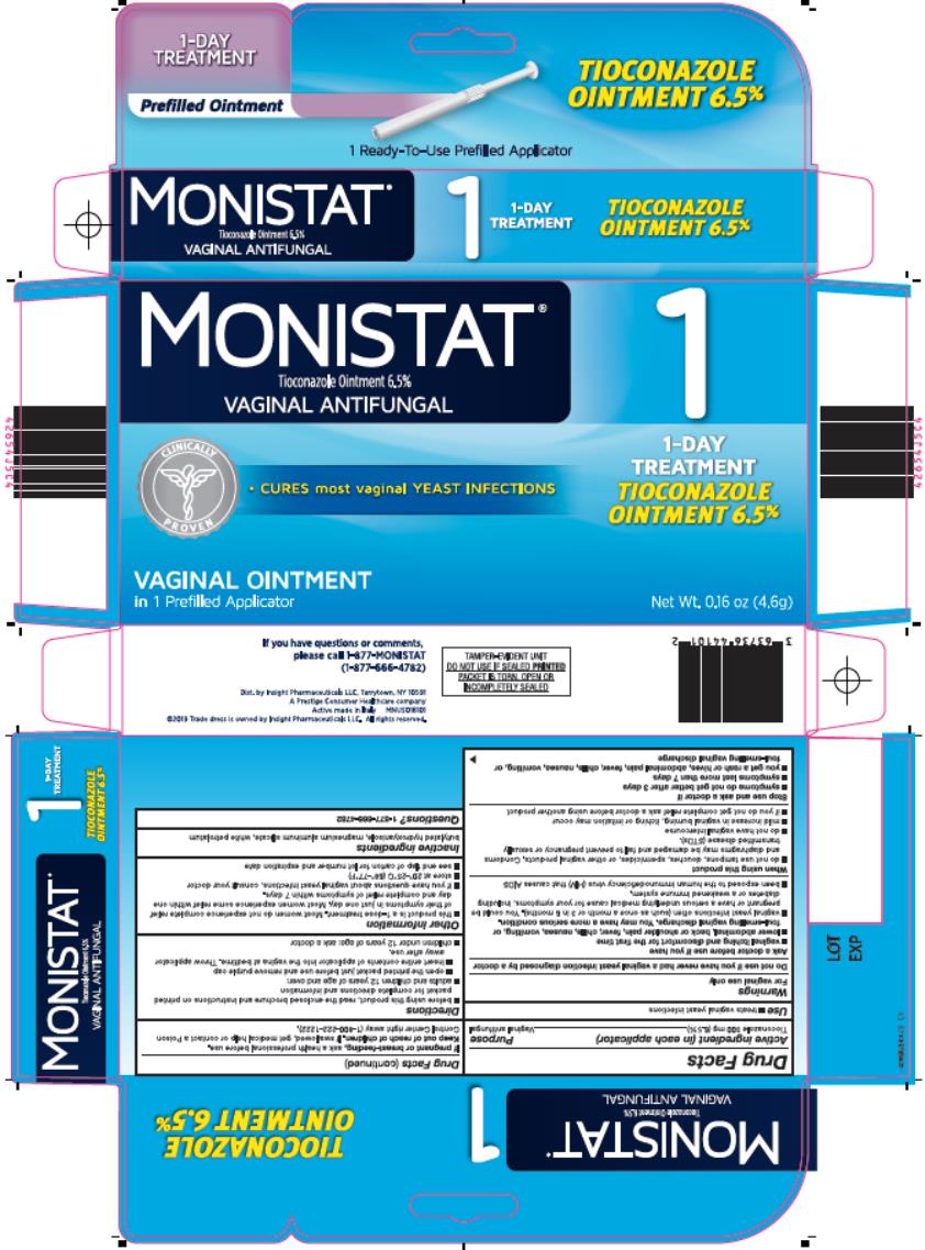 PRINCIPAL DISPLAY PANEL
MONISTAT®
Tioconazole Ointment 6.5%
VAGINAL ANTIFUNGAL

Net Wt. 0.16 OZ (4.6 g) PREFILLED APPLICATOR
