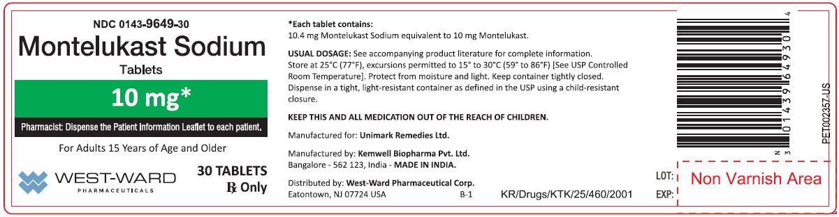 Montelukast Sodium Tablets, 10 mg