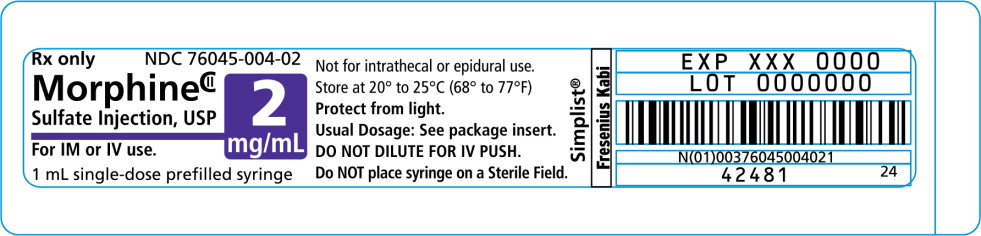 PACKAGE LABEL - PRINCIPAL DISPLAY – Morphine 1 mL Blister Pack Label
