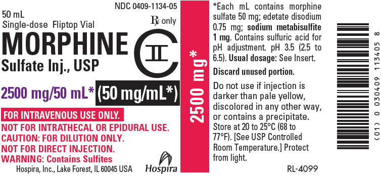 Principal Display Panel - 2500 mg/50 mL Vial Label