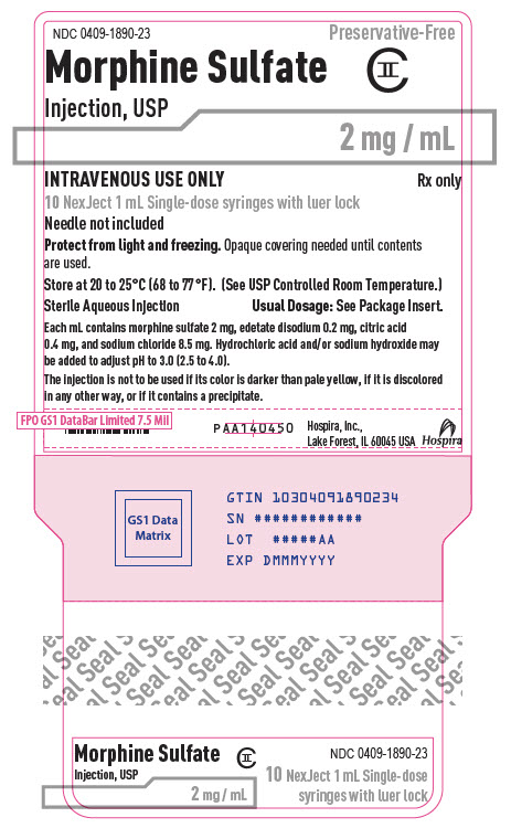PRINCIPAL DISPLAY PANEL - 2 mg/mL Syringe Luer Lock Cello Pack Label