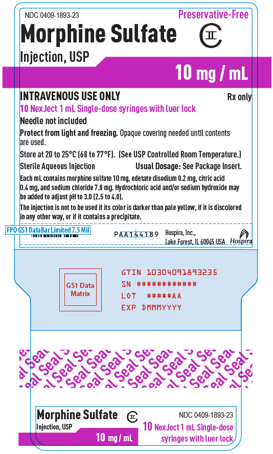 PRINCIPAL DISPLAY PANEL - 10 mg/mL Syringe Luer Lock Cello Pack Label