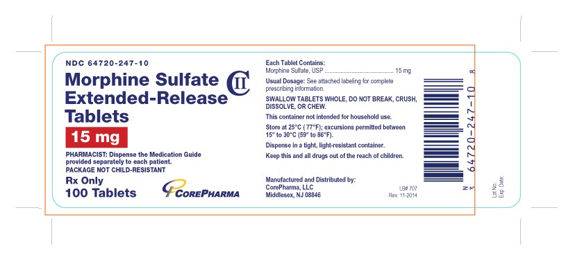 Morphine Sulfate Extended-Release Tablets - 15 mg, 100 Tablets