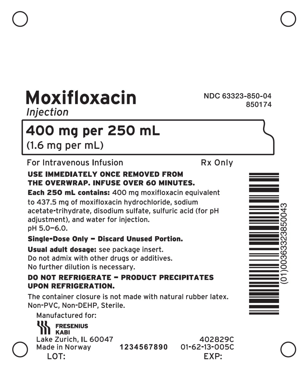 PACKAGE LABEL - PRINCIPAL DISPLAY - Moxifloxacin 250 mL Bag Label
