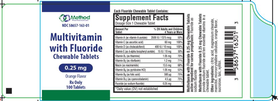 PRINCIPAL DISPLAY PANEL 
NDC 58657-163-01
Multivitamin
with Fluoride
Chewable Tablets
0.25 mg
Orange Flavor 
Rx Only
100 Tablets 
