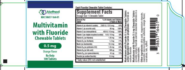 Multivitamin
with Fluoride
Chewable Tablets
0.5 mg
Orange Flavor 
Rx Only
100 Tablets
