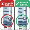 check forair bubbles