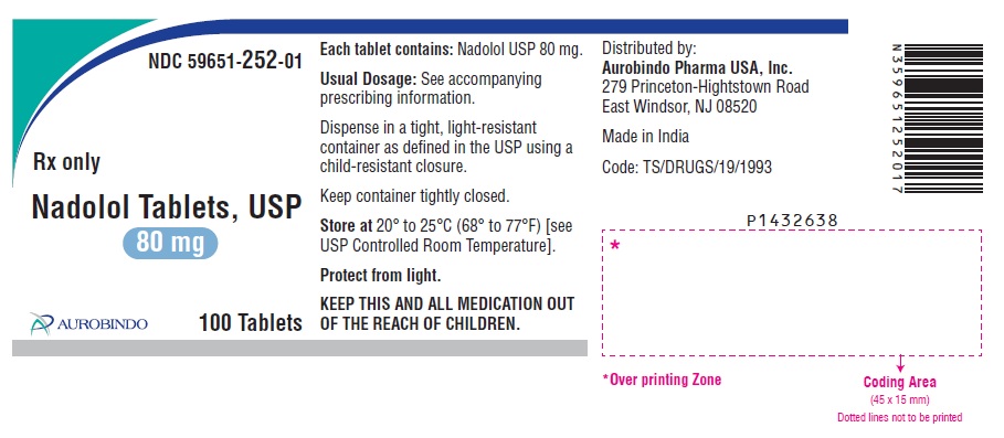 PACKAGE LABEL.PRINCIPAL DISPLAY PANEL - 80 mg (100 Tablets Bottle)