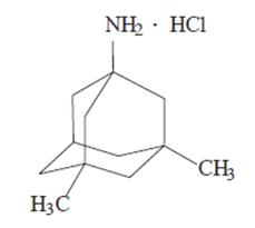 The following structural formula for NAMENDA (memantine hydrochloride) is an orally active NMDA receptor antagonist. The chemical name for memantine hydrochloride is 1-amino-3,5-dimethyladamantane hyd