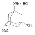 The following structural formula for NAMENDA XR (memantine hydrochloride) is an orally active NMDA receptor antagonist. The chemical name for memantine hydrochloride is 1-amino-3,5-dimethyladamantane hydrochloride.