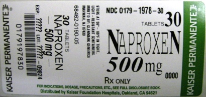 Naproxen Tablets 500mg Bottle of 30s Label