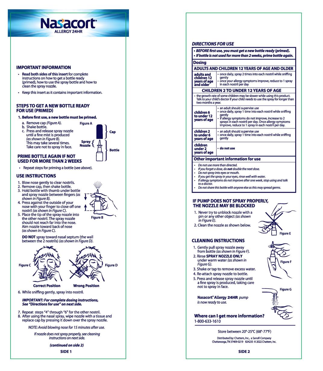 Principal Display Panel
Nasacort Allergy 24HR
Multi-Symptom
Nasal Allergy Spray
Insert

