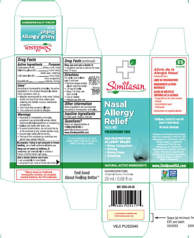 Similisan
Nasal Allergy Relief
NASAL MIST
PRESERVATIVE FREE
20 ml / 0.68 fl oz
