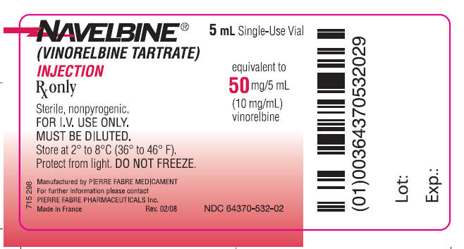 Navelbine 50 mg/5 mL Single-Use Vial