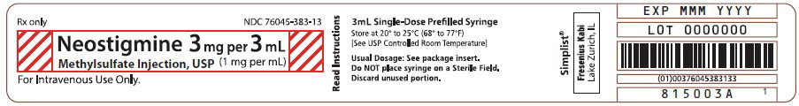 PACKAGE LABEL - PRINCIPAL DISPLAY - Neostigmine 3 mL Syringe Blister Label
