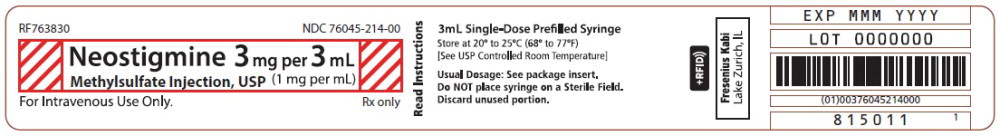 PACKAGE LABEL – PRINCIPAL DISPLAY – Neostigmine 3 mL Syringe Blister Label
