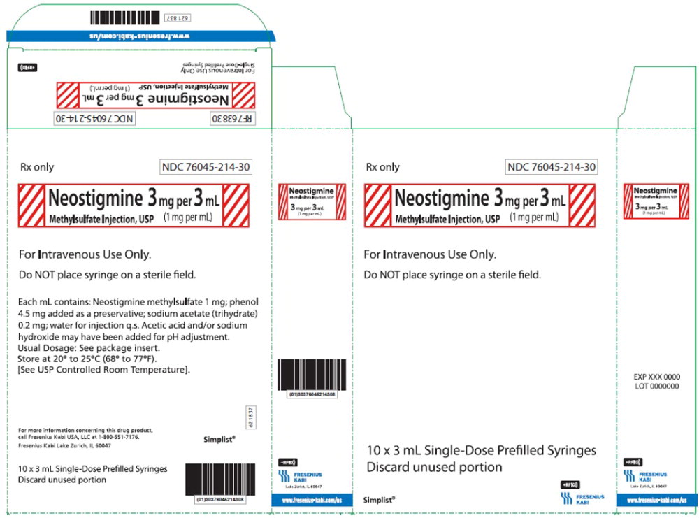 PACKAGE LABEL – PRINCIPAL DISPLAY – Neostigmine 3 mL Syringe Carton Label
