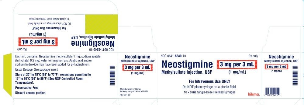 Neostigmine Methylsulfate Injection 3 mg per 3 mL Syringe Carton Label