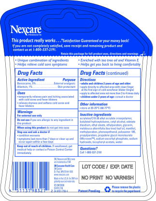 3M™ Nexcare™ Cold Sore Treatment  - NET WT 2g (0.07 oz) - (back)
