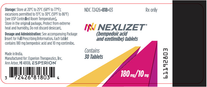 PRINCIPAL DISPLAY PANEL - 180 mg/10 mg Tablet Bottle Label