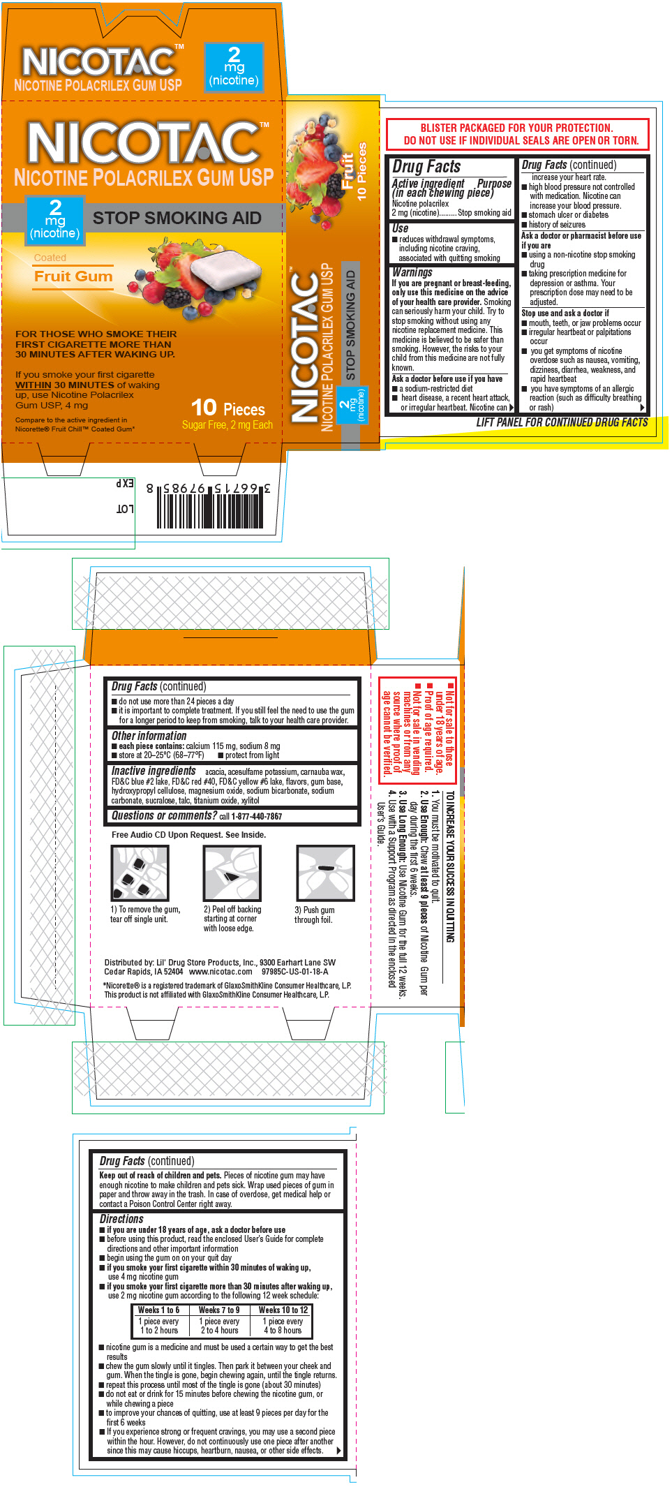 Principal Display Panel - 2 mg Gum Blister Pack Carton