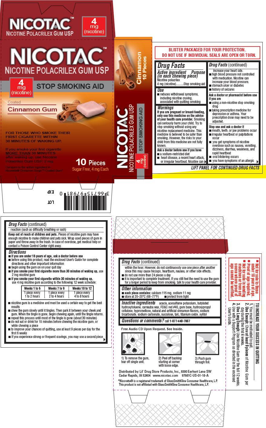 PRINCIPAL DISPLAY PANEL - 4 mg Gum Blister Pack Carton