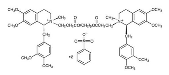 The structural formula of cisatracurium besylate