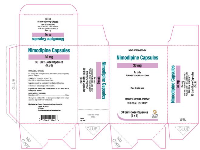 Nimodipine 30 unit capsules carton