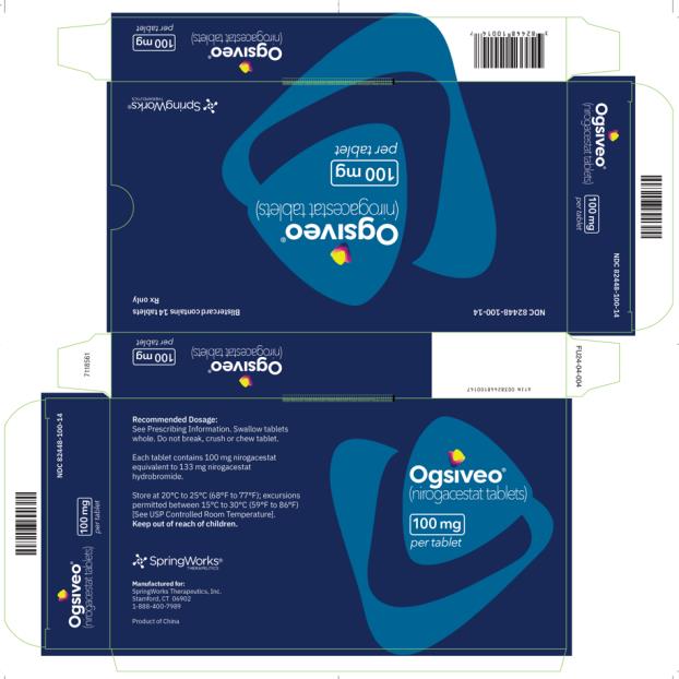 NDC 82448-100-14
Rx Only
Ogsiveo
100 mg
per tablet

