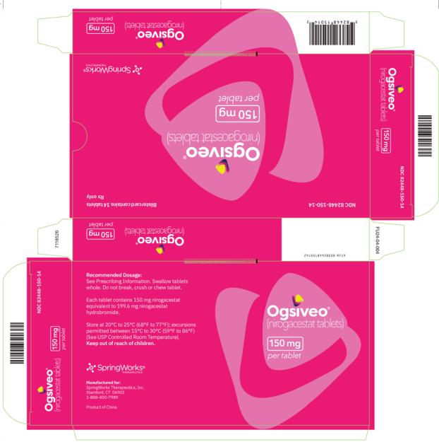 NDC 82448-150-14
Rx Only
Ogsiveo
150 mg
per tablet
