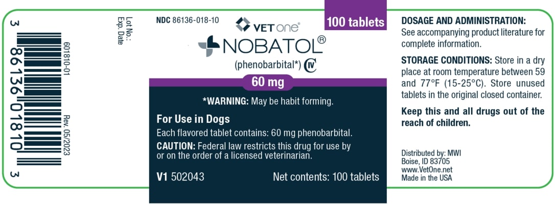 Nobatol 60 mg, 100ct.