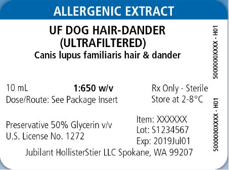 UF Dog Hair-Dander, 10 mL 1.650wv Vial Label