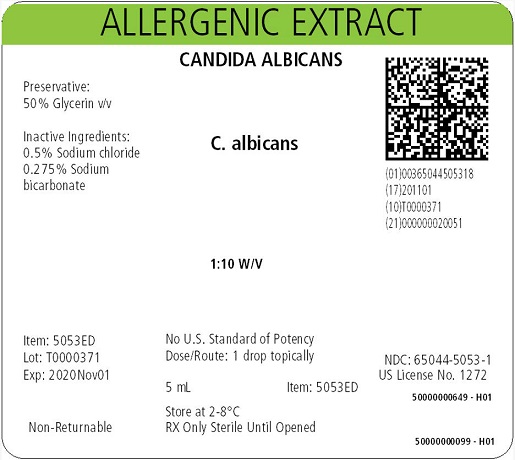 Candida albicans, 5 mL 1:10 w/v Carton Label