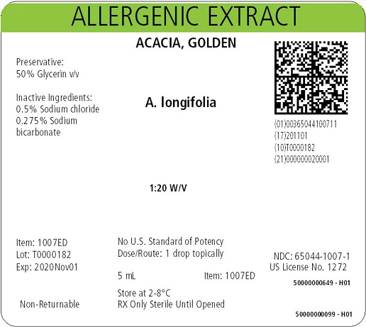 Acacia, Golden, 5 mL 1:20 w/v Carton Label