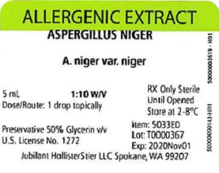 Aspergillus niger, 5 mL 1:10 w/v Vial Label