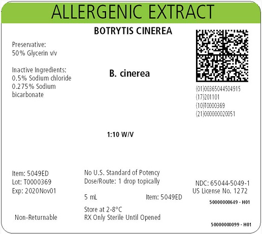 Botrytis cinerea, 5 mL 1:10 w/v Carton Label