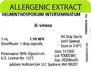 Helminthosporium interseminatum, 5 mL 1:10 w/v Vial Label