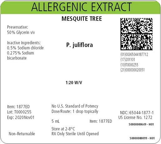 Mesquite Tree, 5 mL 1:20 w/v Carton Label