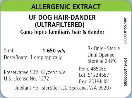 UF Dog Hair-Dander, 5 mL 1.650wv Vial Label