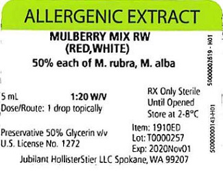 Mulberry Mix RW, 5 mL 1:20 w/v Vial Label