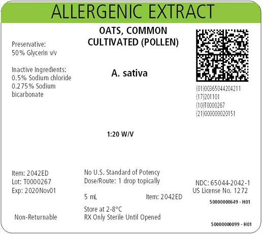 Oats, Common Cultivated Pollen, 5 mL 1:20 w/v Carton Label