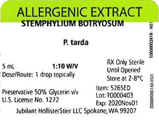 Stemphylium botryosum, 5 mL 1:10 w/v Vial Label