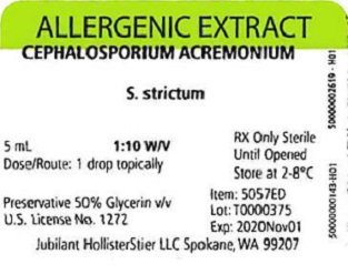 Cephalosporium acremonium, 5 mL 1.10wv Vial Label