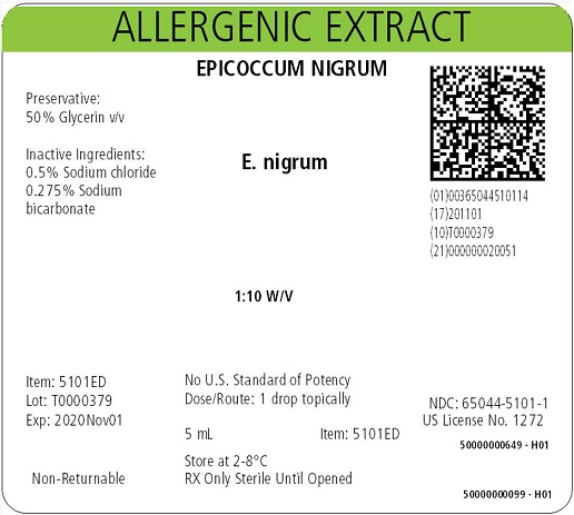 Epicoccum nigrum, 5 mL 1:10 w/v Carton Label