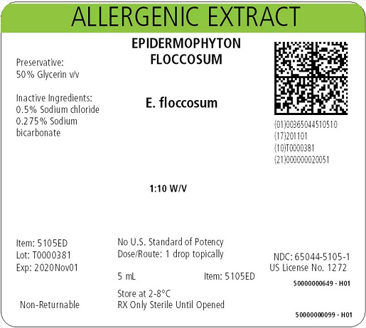 Epidermophyton floccosum, 5 mL 1:10 w/v Carton Label