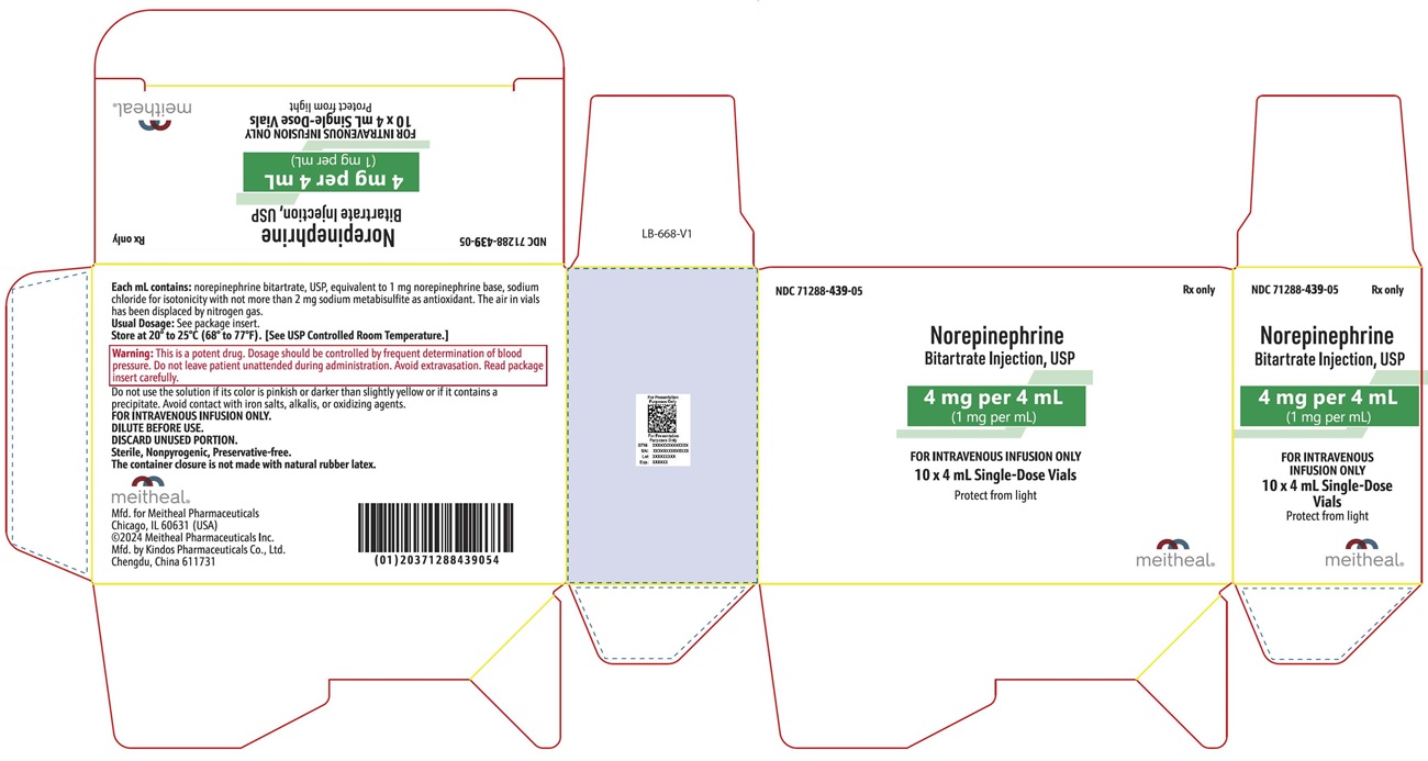 PACKAGE LABEL PRINCIPAL DISPLAY PANEL Norepinephrine Bitartrate Injection USP Carton