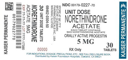 Norethindrone 5mg Tablets Box of 30 Unit Dose