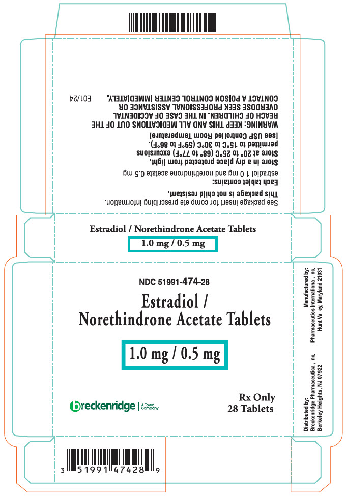 PRINCIPAL DISPLAY PANEL - 1.0 mg/0.5 mg Tablet Blister Pack Carton
